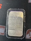 Vintage 1 Troy Oz .999 Fine Silver Bar National Refiners Ounce Rare (C)
