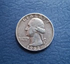 1962 D Washington 90% Silver Quarter Circulated Condition US 25c - XF .09