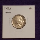 1913 Buffalo Nickel Type 1 5C 75% Copper 25% Nickel KM# 18 Business Strike