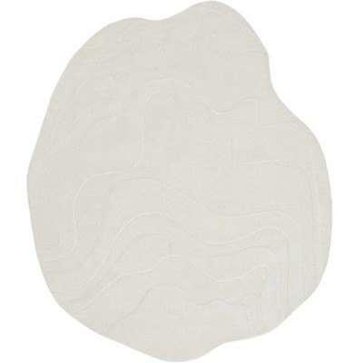 Canyon irregular White Hand-Tufted Wool Handmade Area Rug Carpet for any Room