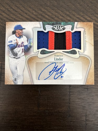 Francisco Lindor Game Used  Patch Auto /10 Topps Tier One