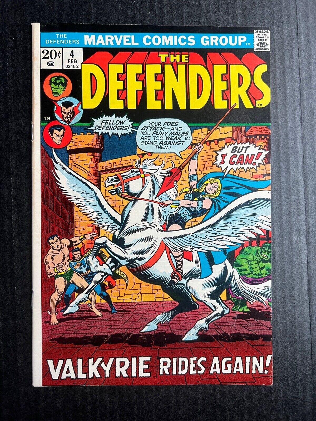 DEFENDERS #4 January 1973 1st appearance of Valkyrie Joins Team KEY ISSUE