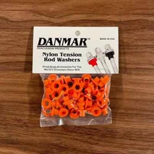 Danmar 50 Pack Nylon Tension Rod Washers Orange