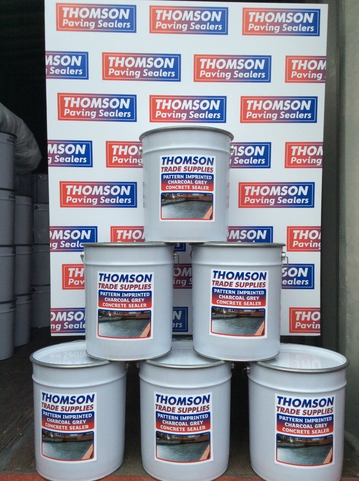 Imprinted concrete coloured driveway sealer paint pattern imprint 20