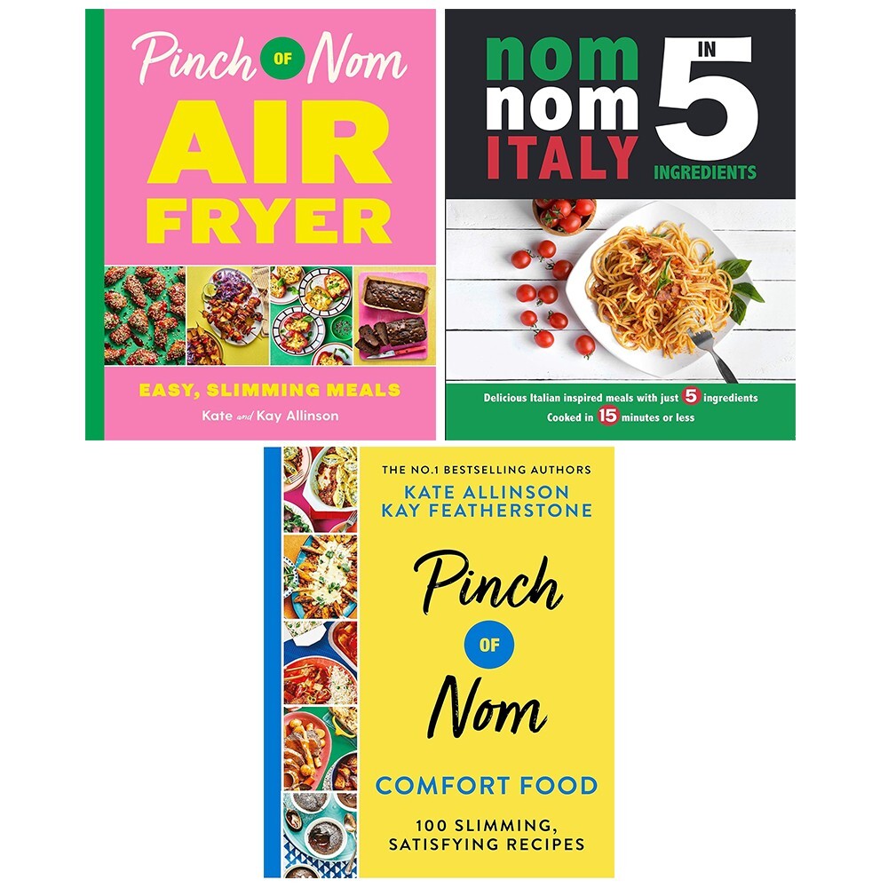 Pinch of Nom Air Fryer (HB), Nom Nom Italy,Pinch of Nom Comfort (HB) 3 Books Set