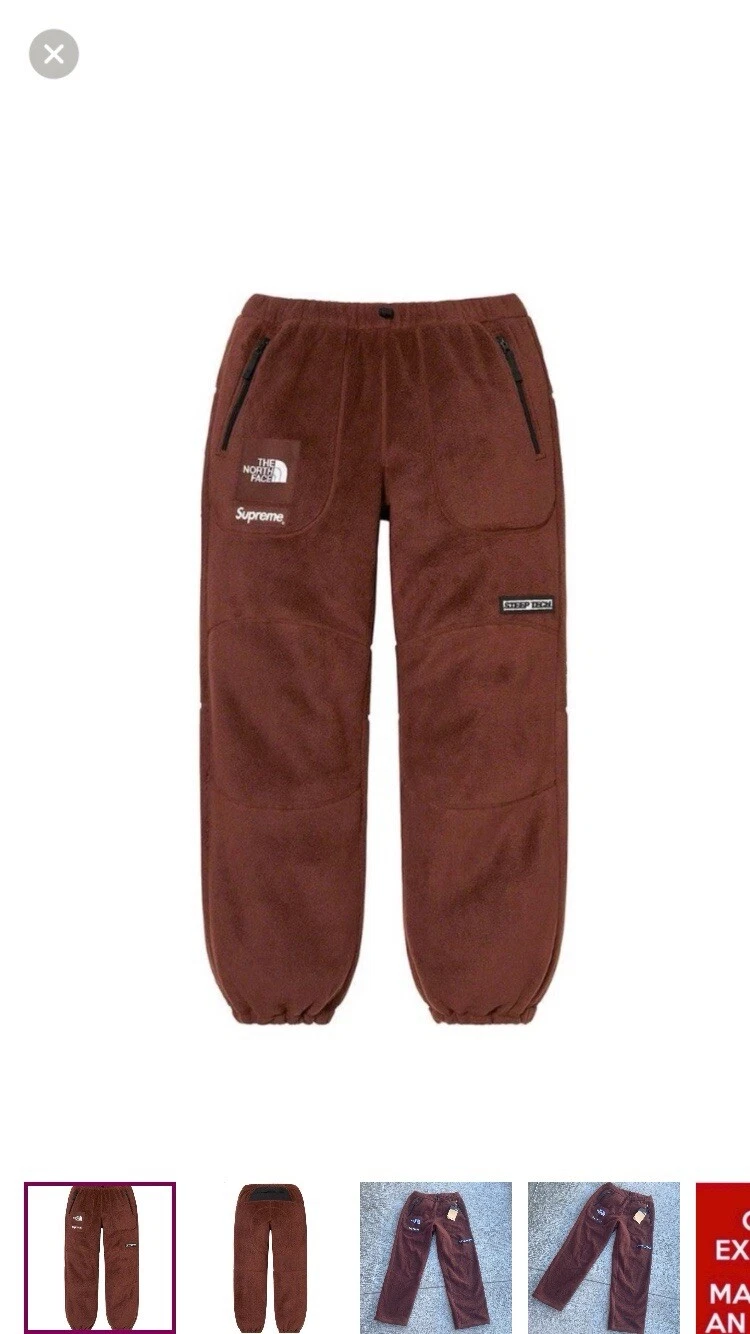 Supreme The North Face Fleece Pants STEEP Tech TNF WinterSmall Brown