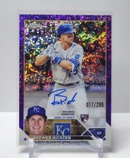 2023 Topps Chrome Brewer Hicklen Rookie Purple Speckle Refractor Auto /299