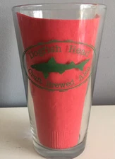 DOGFISH HEAD Pint Beer Glass Green Logo 16oz Mug Alehouse Ale FREE SHIP