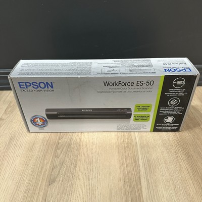 New Epson WorkForce ES-50 Portable Color Sheet-Fed Document Scanner Black