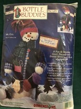 Vtg 1997 Dimensions Bottle Buddies Craft Kit 62124 MR. COOL Snowman 17" NIP New