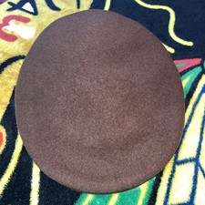 Vintage Kangol 100 Pure Vergin Wool Newsboy Hat Brown Made in England