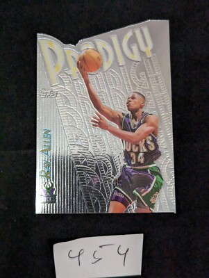 1999-00 RAY ALLEN Topps Prodigy SP Die-Cut NBA INSERT Card #PR10
