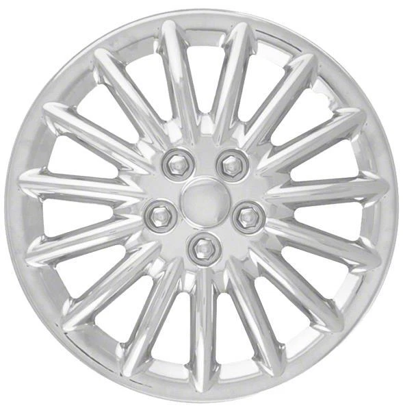 Tapacubos cromados Chrysler Dodge Plymouth Style 15" cubiertas de rueda # 188-15C SET/4 Foto 2 de 4