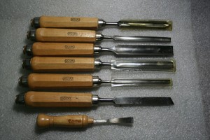 AMT wood carving tools chisels gouges wood handles 7 Total 