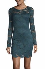 Juniors Lace Bodycon Dress Long - Holiday Dress - Special Occasion - Party