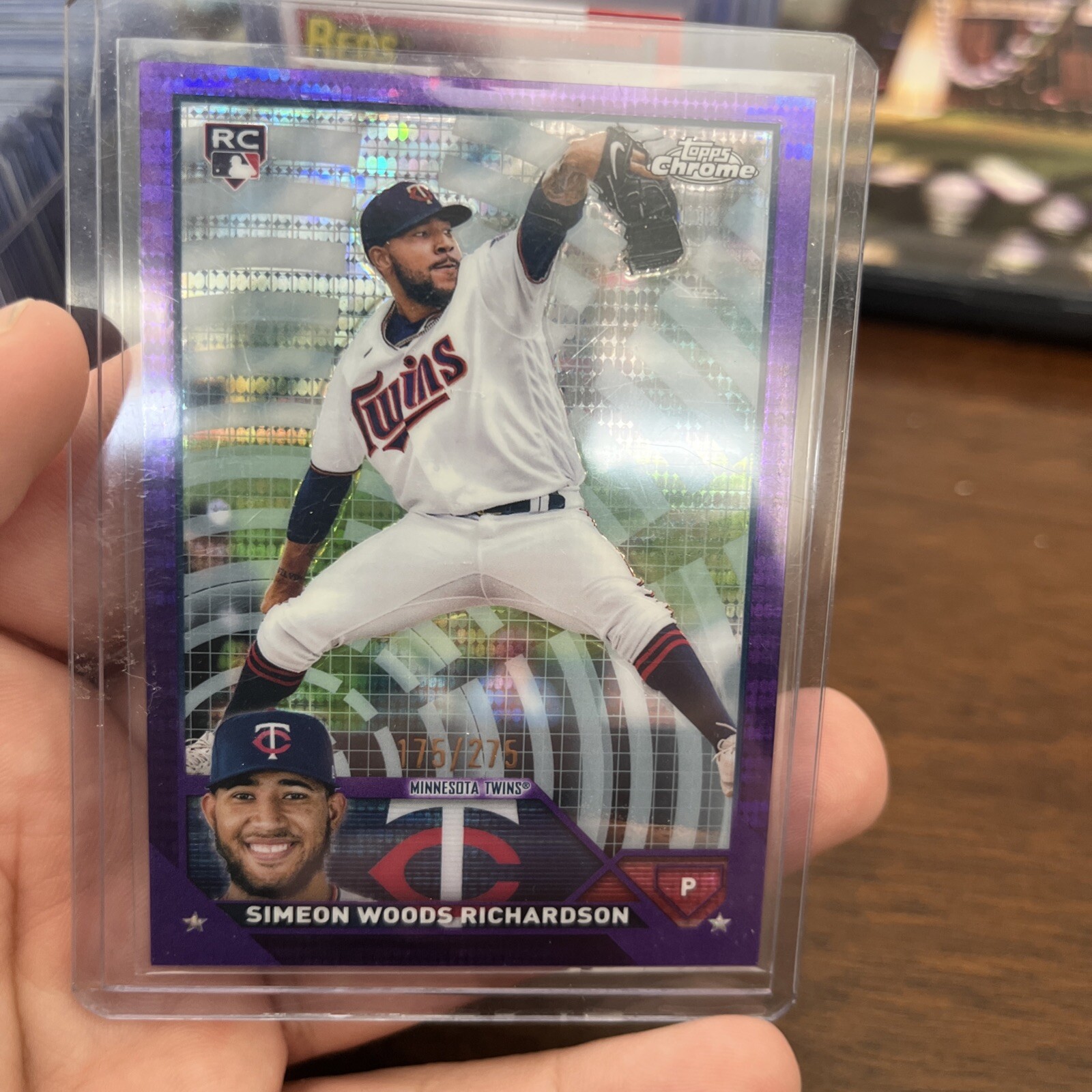 2023 Topps Chrome #173 Simeon Woods Richardson /275 Purple Sonar Rookie RC