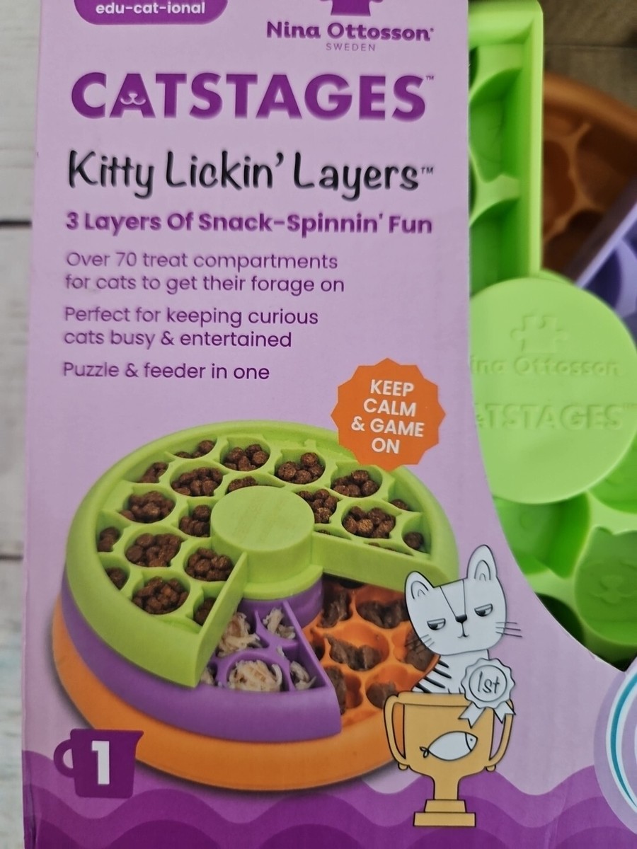 Nina Ottosson Petstages Catstages Kitty Lickin Layers Snack