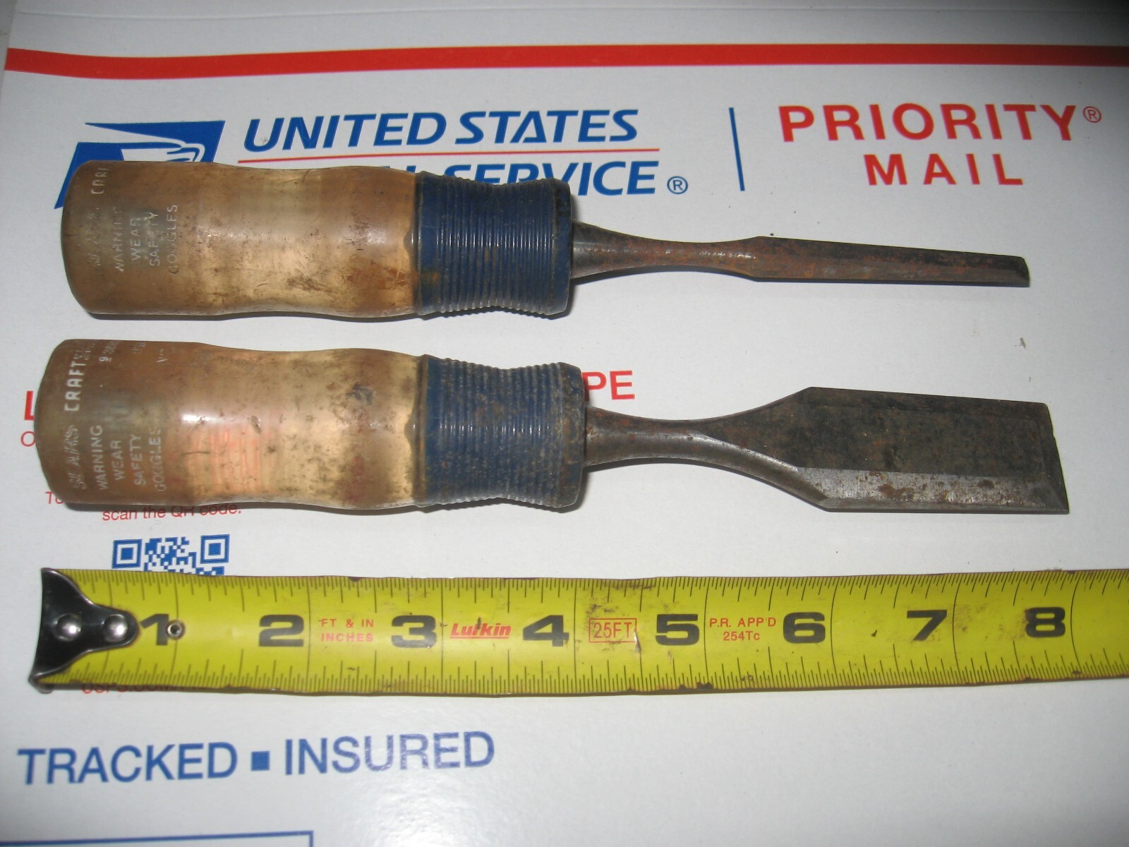 VINTAGE CRAFTSMAN WOOD CHISELS 1",AND 1/4" eBay