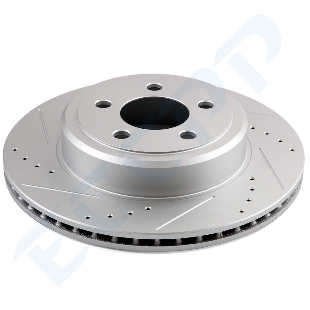 Detroit Axle 4pc Rear Disc Brakes Kit - Rotors And Ceramic Pads For Chrysler 300, Dodge Charger/Challenger/Magnum