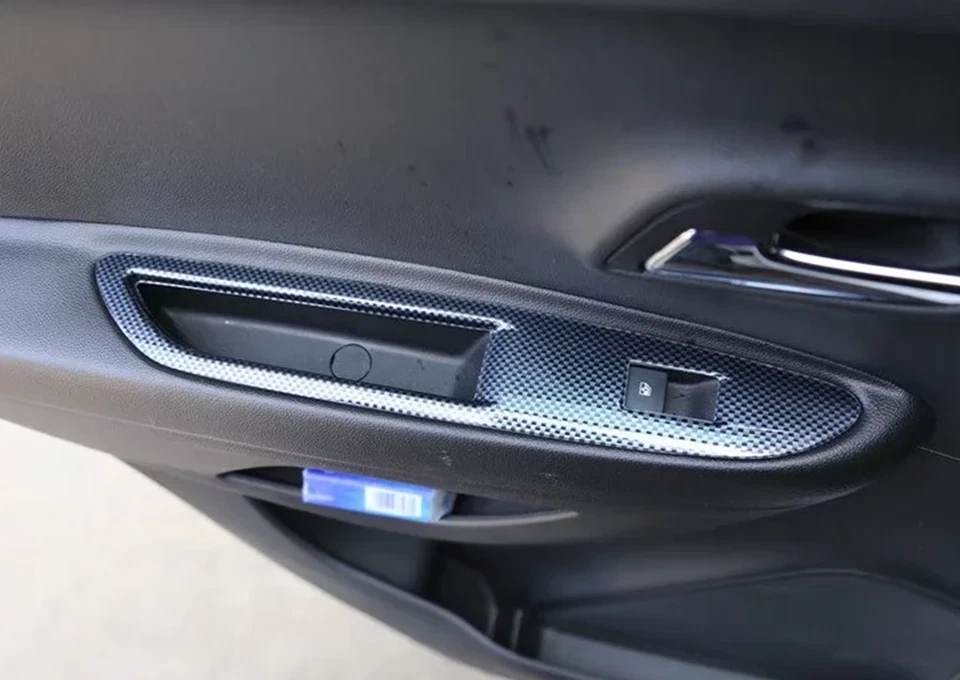 Kit de cubierta interior de auto de fibra de carbono negro de 17 piezas para Chevrolet Trax 14-2017 Foto 3 de 4