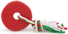 Zippy Tuff Teetherz Red Donut Dog Chew Toy Holiday Christmas