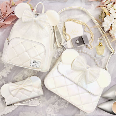 DisneyMinnie Mouse Iridescent Lace Wedding Mini Backpack NWT With Flaw Minnie Mouse Iridescent Lace Wedding Mini Backpack main image 4