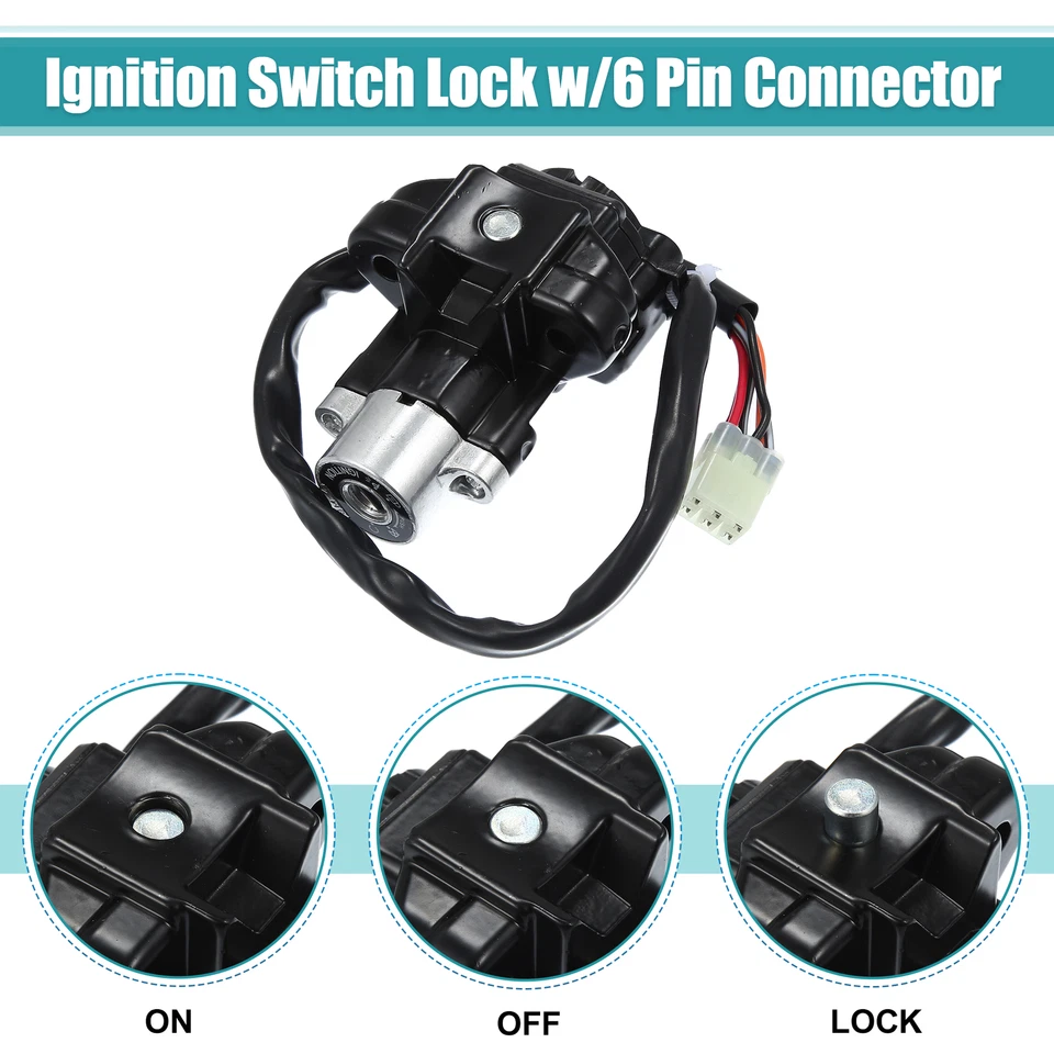 Pieza de 3 Interruptor de Encendido Tapa de Gas Combustible Bloqueo de Asiento apto para Suzuki GSX600 GSX1200 Foto 4 de 4