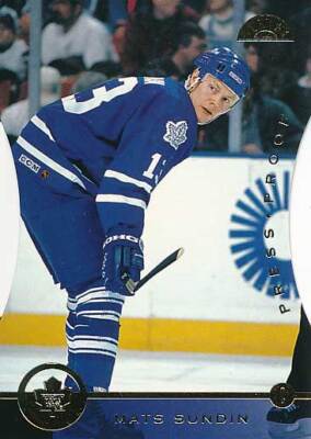 1996-97 Leaf PRESS PROOF #53 MATS SUNDIN - Toronto Maple Leafs