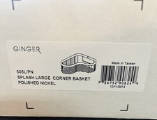 Ginger 505L/SN Splashables Shower, Satin Nickel, Large Corner Basket