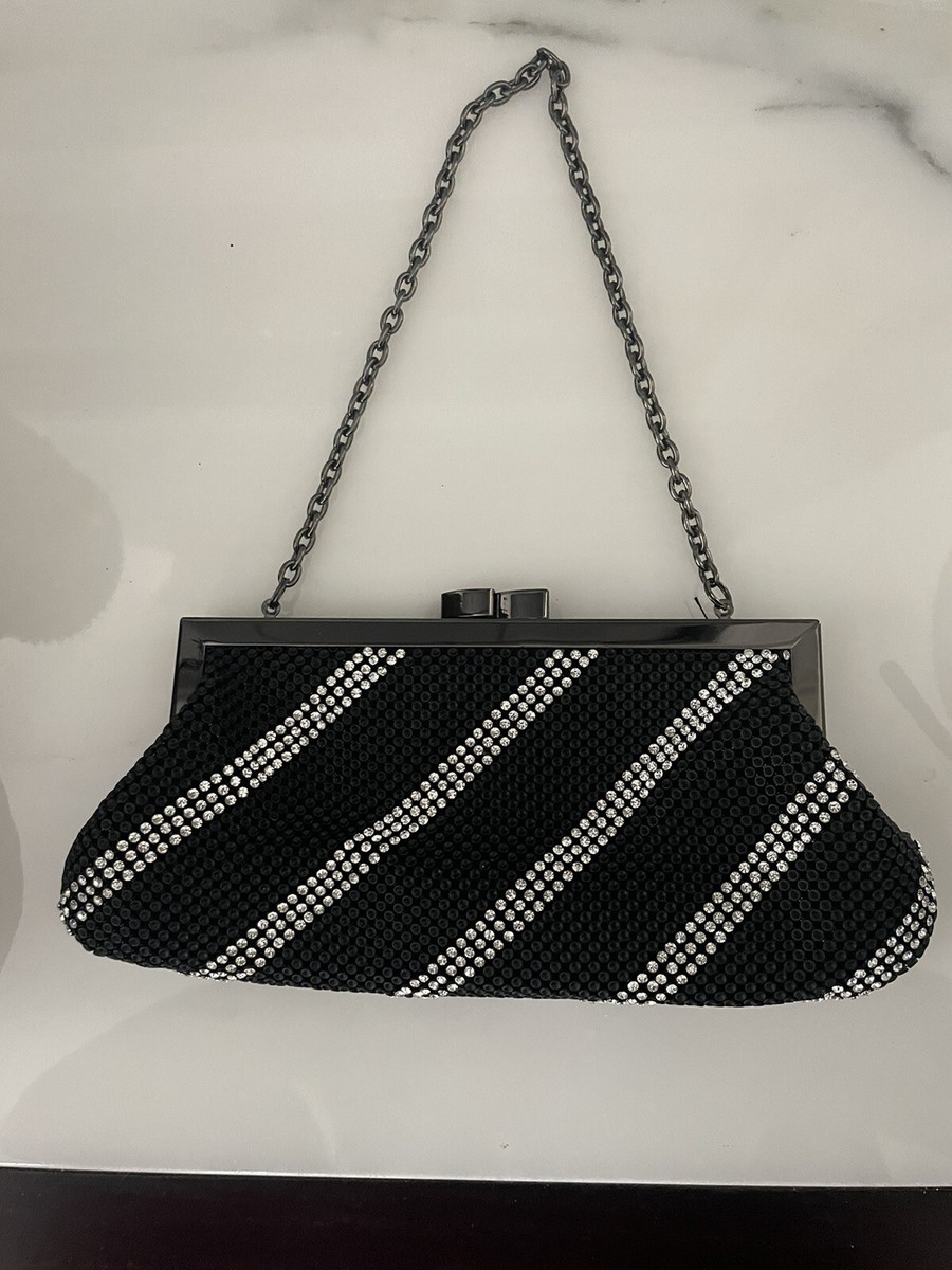 Evening Clutch Whiting And Davis Black Mesh Bag Whiting Davis