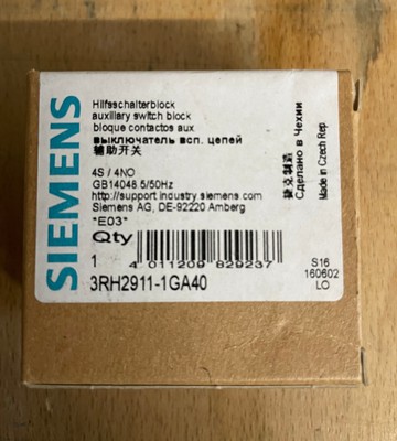 SIEMENS, Hilfsschalterblock 3RH2911-1GA40