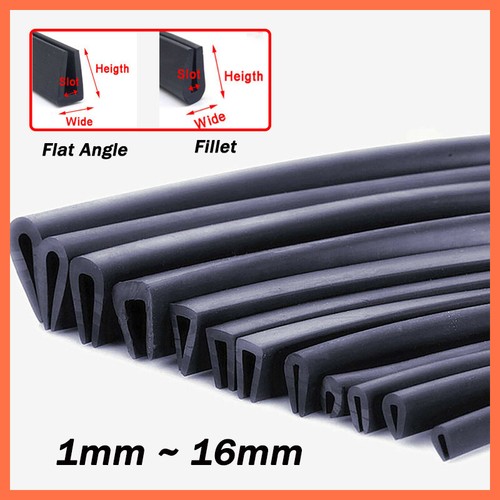 1 mm-14 mm U-Profil Gummidichtung Kantenschutz Fassungsprofil Gummiprofil - Bild 1 von 15
