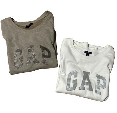 Gap Sweatshirts Crewneck Pullover 2 Piece Lot Soft Inside Sweater Shirt Top XL