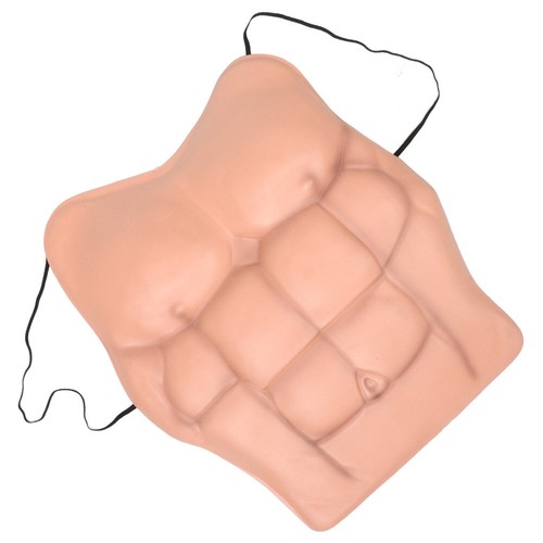 Fake Pectoral Muscles and Abdominal Man Fitness Chest for Hollween