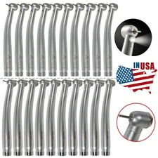 1-10 Dental Fiber Optic LED E-generator/ High Speed Handpiece Push Button 2Holes