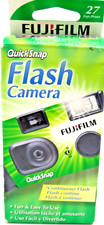    NEW 27 EXP DISPOSABLE CAMERA  Fuji Film 08/2009 Quick Snap Flash -U