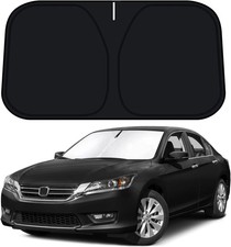 Windshield Sun Shade Compatible with Silver  Black-Fit 2013-2017 Honda Accord