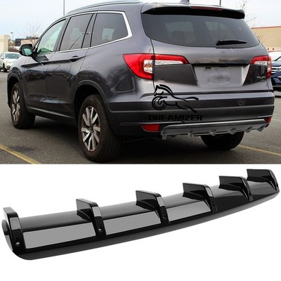 For Honda Pilot Rear Lower Bumper Diffuser Shark Fins Bumper Spoiler Splitter
