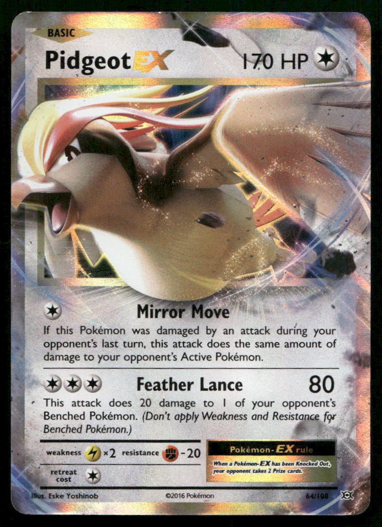 Pidgeot EX Ultra Rare XY - Evolutions 64/108 NM