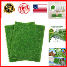 Dog Grass Pee Pad 20x25 Inch 2 Pack Washable Reusable Artificial Turf Potty