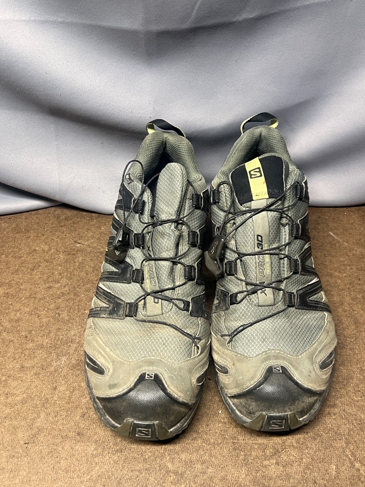 Scarpe da trekking Salomon XA Pro 3D trail verde con coulisse 393333 basse da uomo 12