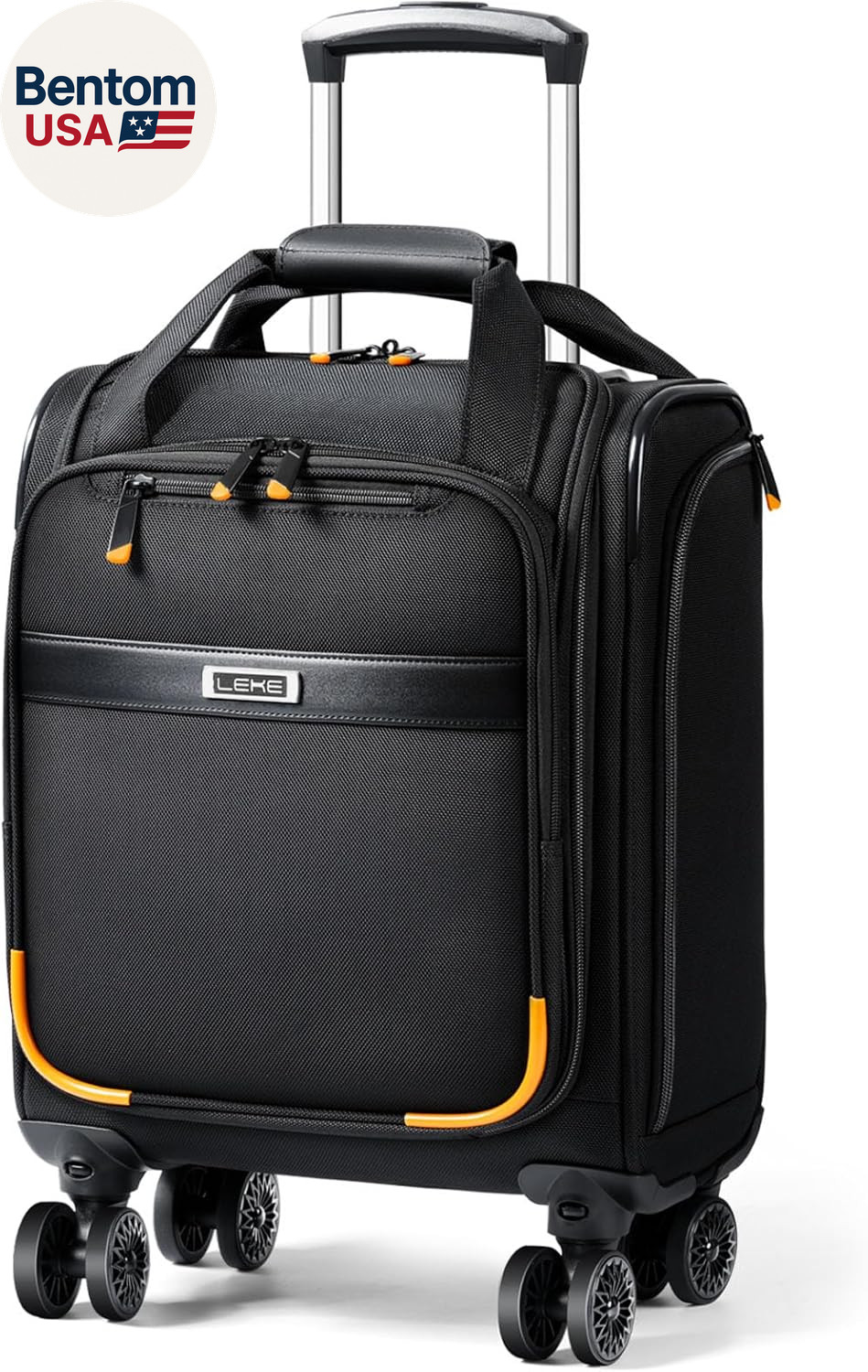 With Spinner Wheels,16 Inch Softside Suitcase With De