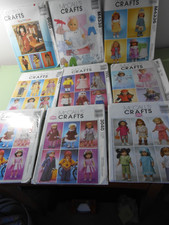 9 Vintage McCall's 18" Doll Clothes Patterns early 2000's uncut