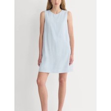 Everlane NWT The Linen Shift Stretch Dress Skywriting Blue Size 4