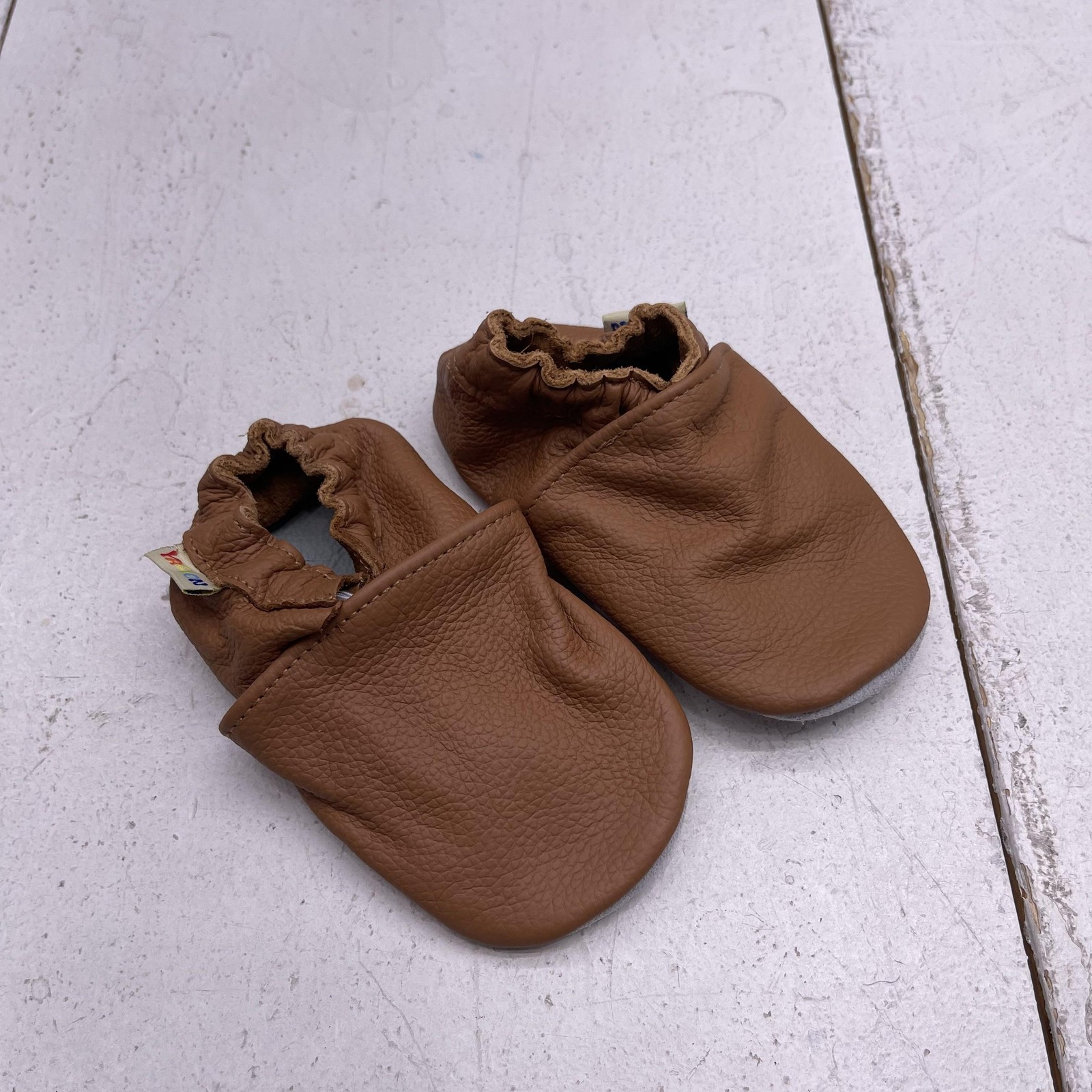Baby Boys 18-24m Brown Leather Soft Sole
