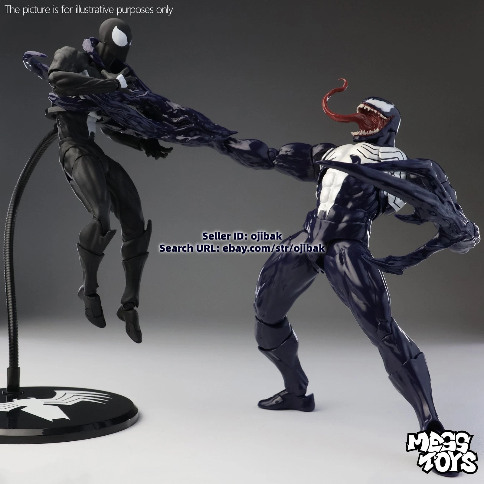 Mess Toys Venom Lethal Neighbor 1/12 Spider-Man Symbiote Action Figure US STOCK image 17