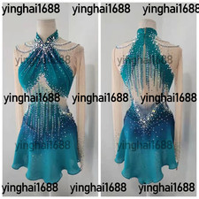 New figure skating dress Y0481--Green