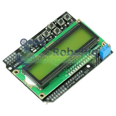 1602 Yellow Backlight  LCD Keypad Board Shield for Arduino LCD ATMEGA328 2560 W