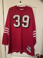 1955 Mens San Francisco 49ers Hugh McElhenny #39 Red Jersey Mitchell Ness Sz 56