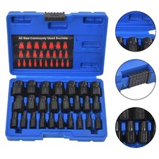 25Pcs Easy Out Screws Bolt Extractor Socket Set Hex Head Rounded Bolt Remover